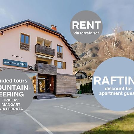 Apartments Skok With Rafting And Free Parking Bovec Bagian luar foto